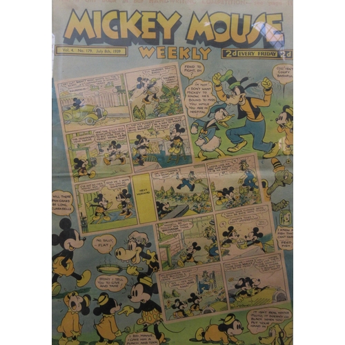 70b - A framed Mickey Mouse Weekley, July 8th 1939