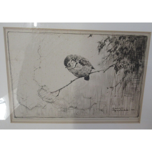 77 - Harry Rountree, two etchings, a bird and a field mouse