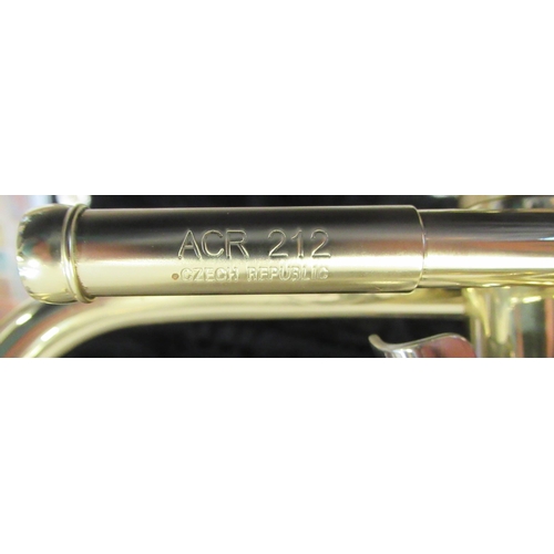 78 - A cased brass cornet