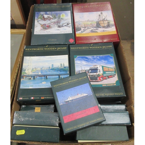 99 - A box of assorted Wentworth jigsaw puzzles