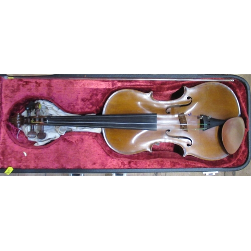 479 - Three cased violins and bows, one bow marked Winkler