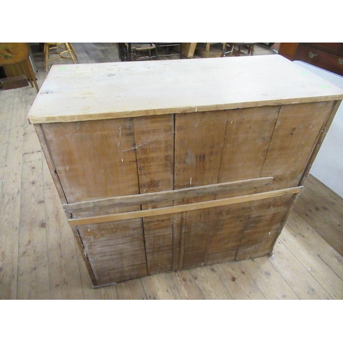 100 - A pine chest of drawers with two short drawers over three long drawers, width 42ins, depth 19ins, he... 