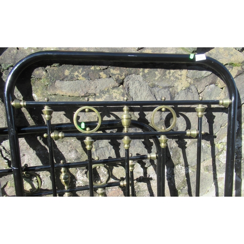 103 - A wrought iron single bed frame