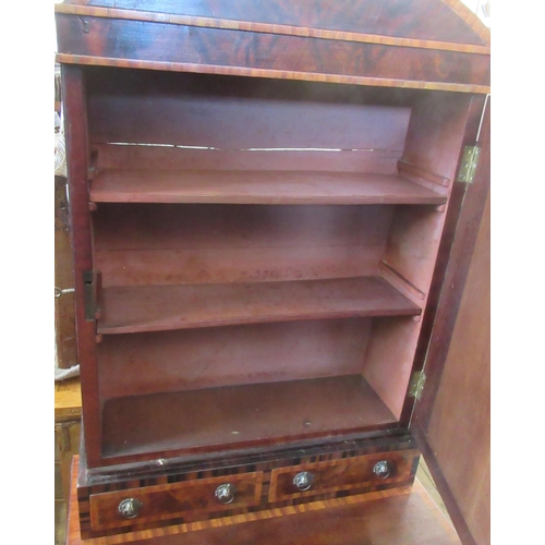 109 - A 19th century ladies desk, the upper section fitted with oval mirror over 2 short drawers, the lowe... 