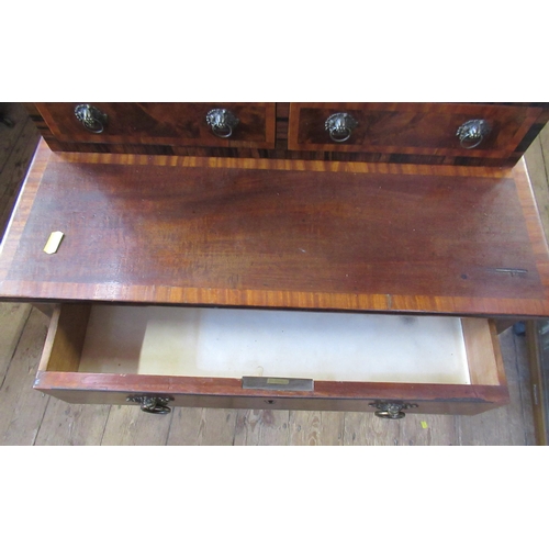 109 - A 19th century ladies desk, the upper section fitted with oval mirror over 2 short drawers, the lowe... 