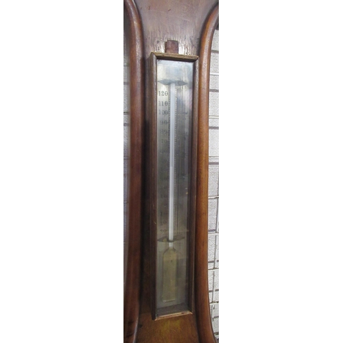 120 - A 19th century mahogany banjo barometer