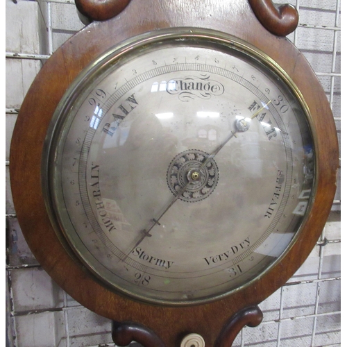 120 - A 19th century mahogany banjo barometer