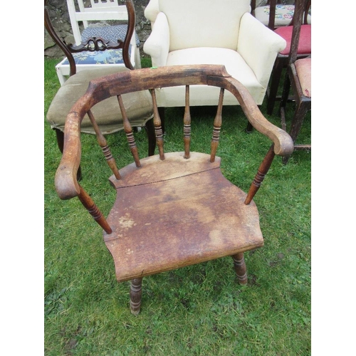 14 - A collection of chairs to include 3 Chippendale design chairs, a couple of upholstered arm chairs, t... 