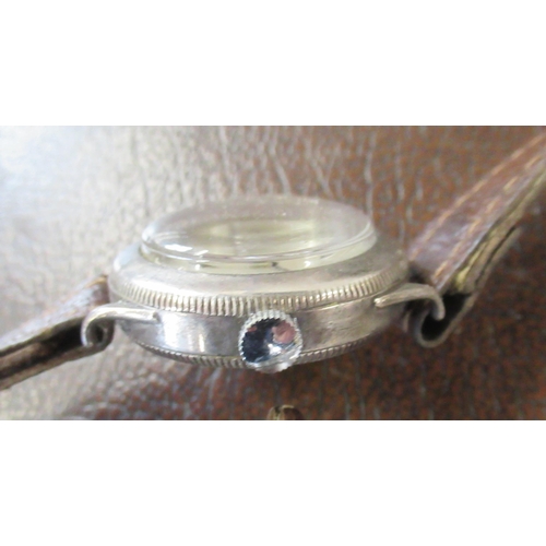 274 - A vintage silver cased wrist watch,