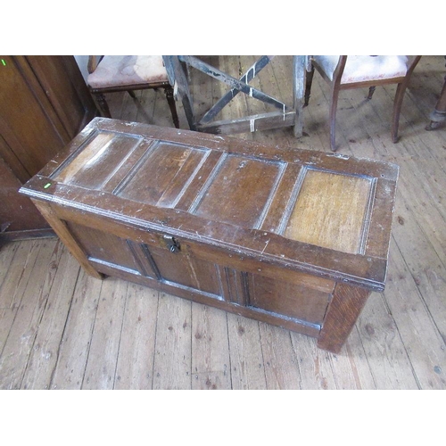 29 - An antique oak coffer