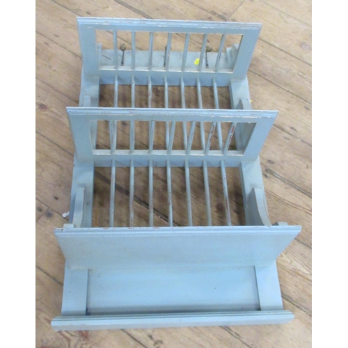 30 - A painted plate rack, 32.5ins x 20ins, depth 9.5ins