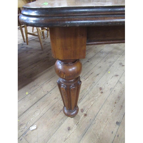 31 - A mahogany extending dining table with no extra leaves 48ins x 53ins, height 30ins