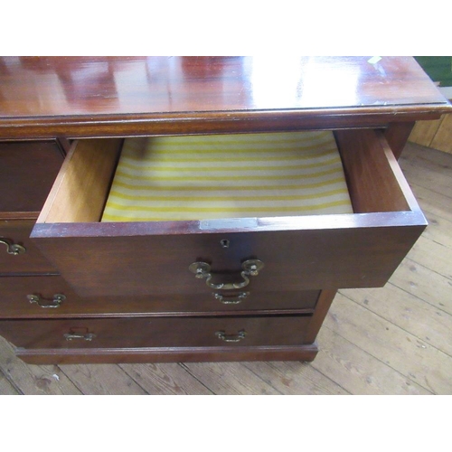 52 - A mahogany chest of drawers fitted with two short drawers over three long drawers , width 42ins, hei... 