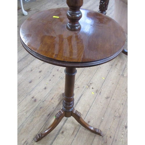 68 - A 19th century mahogany shaving stand, with adjustable mirror, height 60ins