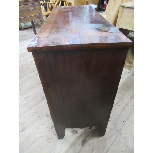 69 - A 19th century mahogany chest of drawers fitted two  short drawers over two long drawers, width 42in... 