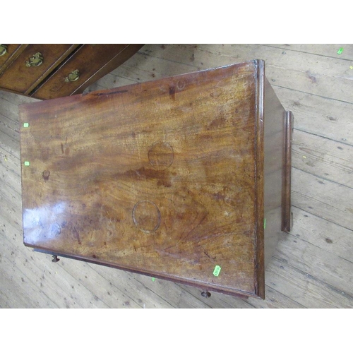 70 - A 19th century mahogany knee hole desk fitted with a brush tray, width 34ins, depth 20ins, height 31... 