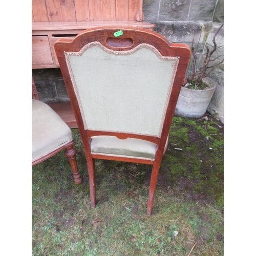 74 - A pair of 19th century chairs stamped R. Whytock & Co Edin 5736