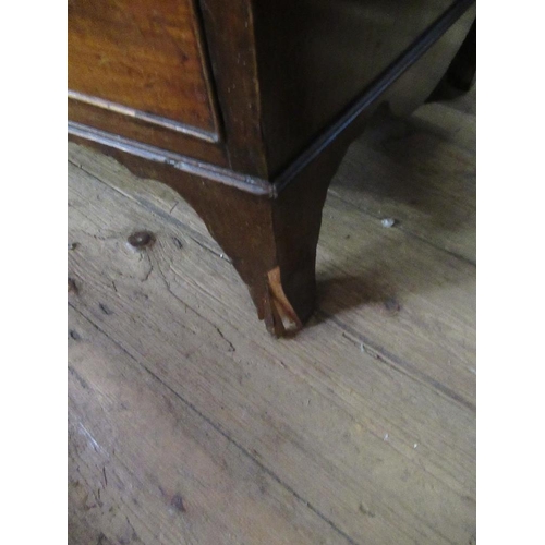 78 - A mahogany bow fronted chest of drawers, width 46ins, depth 22ins, height 45ins