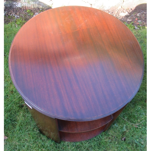 80 - An Art Deco circular coffee table diameter 23ins, height 21ins