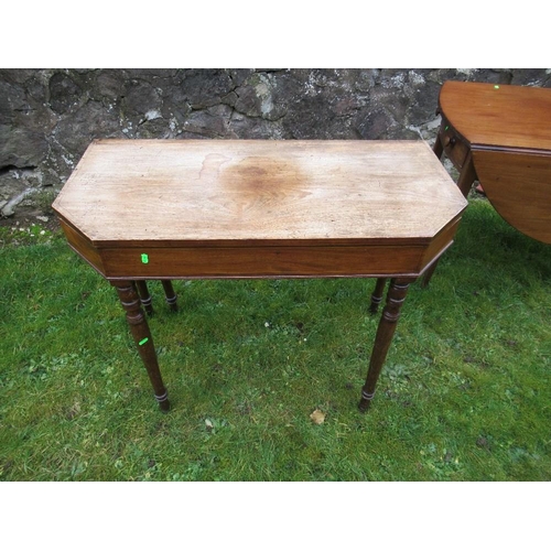 83 - A 19th century mahogany Pembroke table together with a 19th century mahogany fold over table