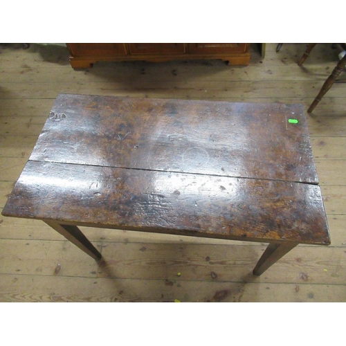 91 - An antique oak side table fitted with frieze drawer, width 31ins,depth 17ins, height 26ins