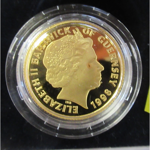 294 - A  1988 Guernsey gold proof £25 coin, 80th anniversary of R.A.F