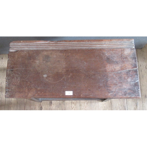 30 - An Antique style oak bench, 29ins x 13ins, height 19ins