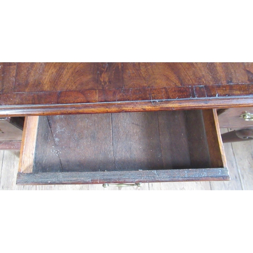 38 - An Antique mahogany low boy, fitted with three drawers, on cabriole legs to pad feet, 36ins x 20.5in... 