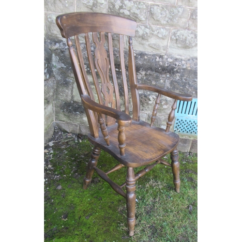 43 - A Windsor armchair, with pierced splat