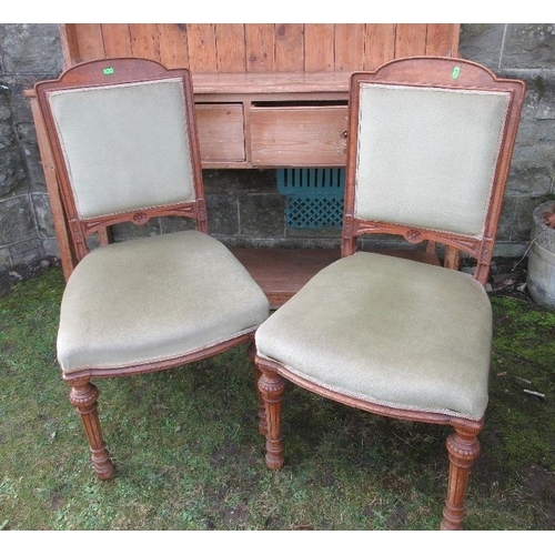 52 - A pair of 19th century chairs stamped R. Whytock & Co Edin 5736