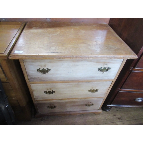 38 - A small pine chest of drawers, width 28ins , depth 20ins, height 31ins
