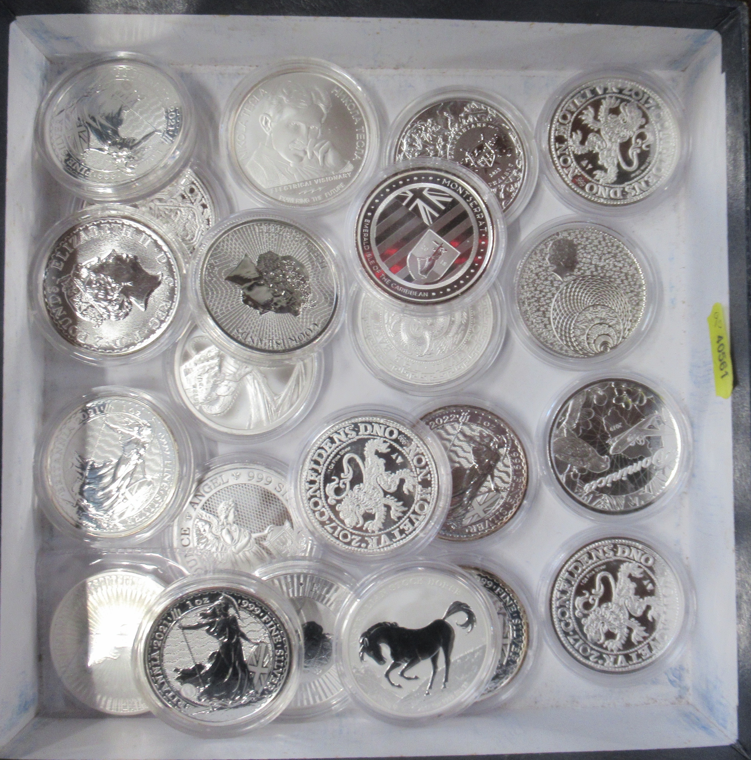 A collection of silver commemorative coins, (90)