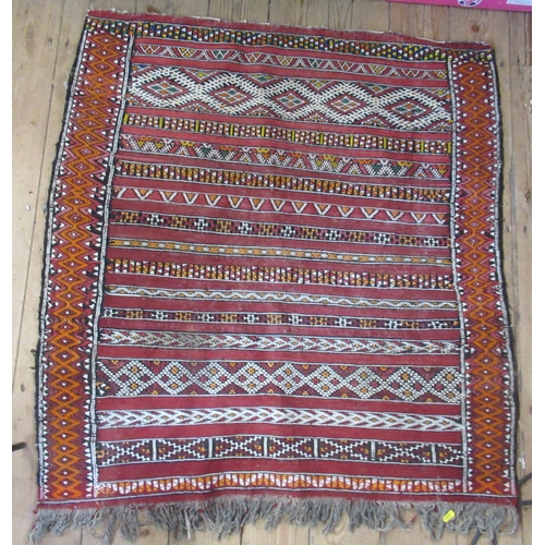 An Eastern design rug, 37ins x 42ins