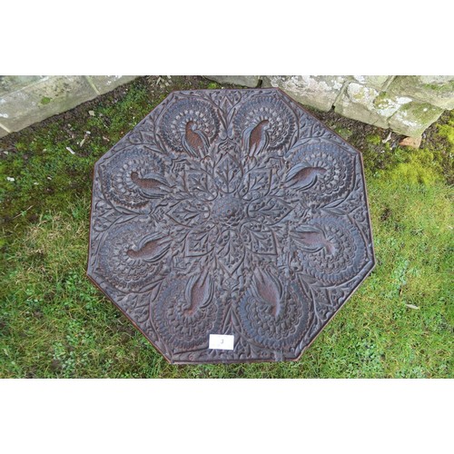 An oak octagonal shaped table , in the liberty style , having extensive ...