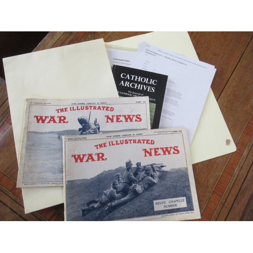 6 - Three vintage tin trunks, one with paperwork for Rev. Leslie Walker