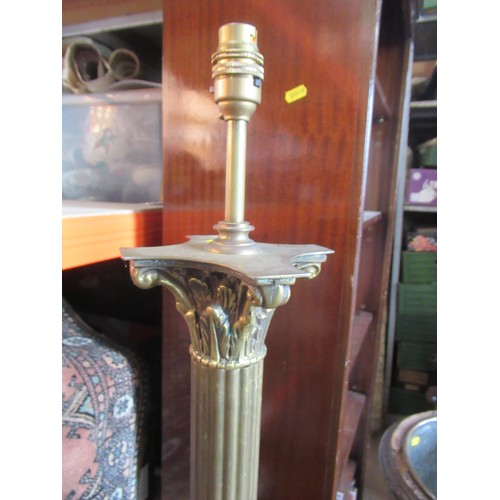 49 - A brass standard lamp