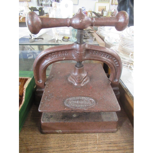 294 - A French metal book press