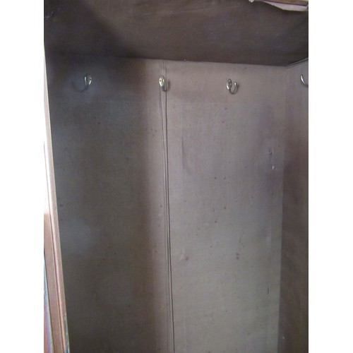 13 - A satinwood mirror door wardrobe