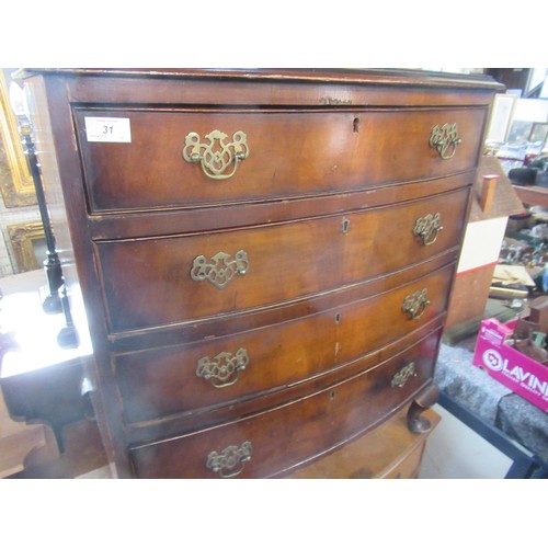 31 - Two bow fronted chest of drawers
