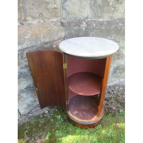 54 - A 19th century circular marble top wash stand diameter 16ins height 29ins