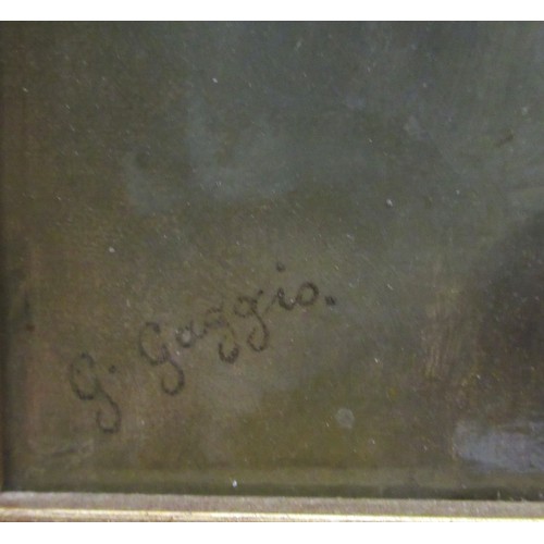 466 - G Gaggio, cherub standing on clouds, 27ins x 20ins