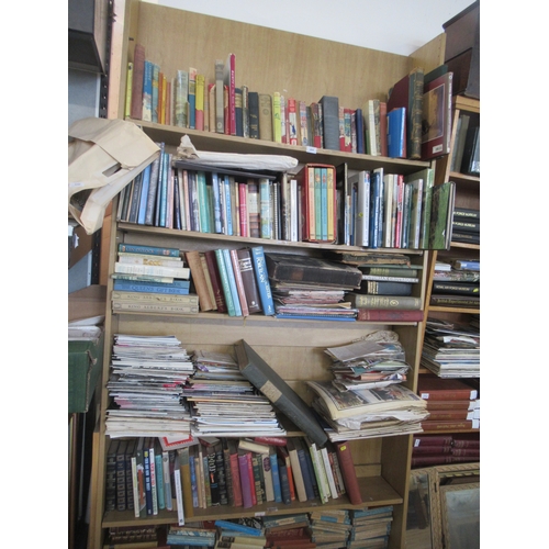 484 - Five shelves of assorted books, to include Enid Blyton, 17th century book etc