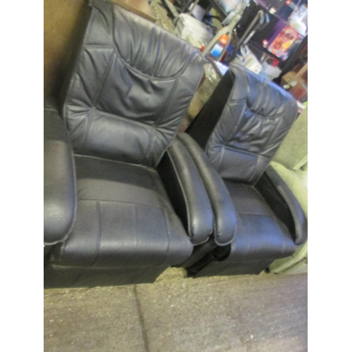 244 - Pair black recliner chairs