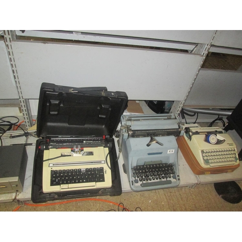 414 - 3 typewriters