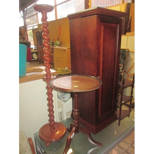 177 - Barley twist stand, ash tray etc