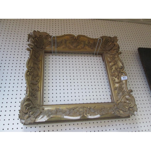 93 - Swept gilt frame for restoration