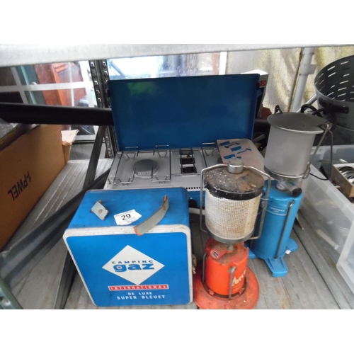 29 - Grillogaz camping stove, lanterns etc