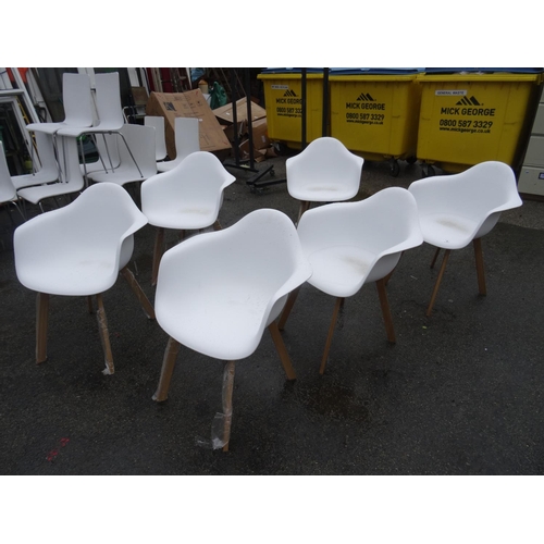 6 - Set 6 garden bucket chairs