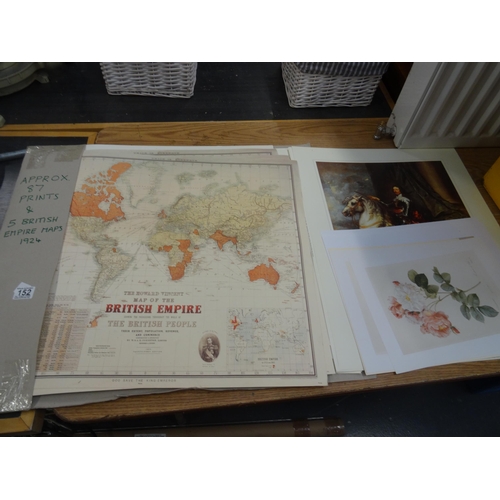 152 - Qty British maps, prints etc