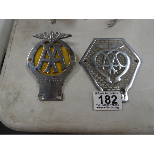 182 - 2 AA car badges